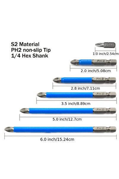 Choice مجموعة من 7 قطع من رؤوس مفكات براغي مغناطيسية مانعة للانزلاق - رؤوس في...