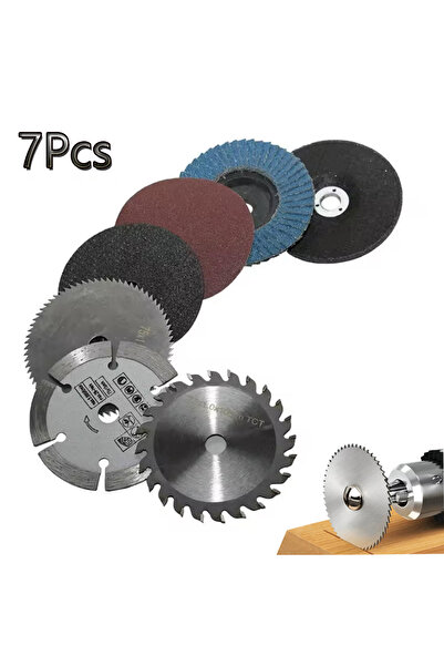 Choice مجموعة من 7 قطع من شفرات المنشار الدائرية الرمادية مقاس 3 بوصات، أقراص...