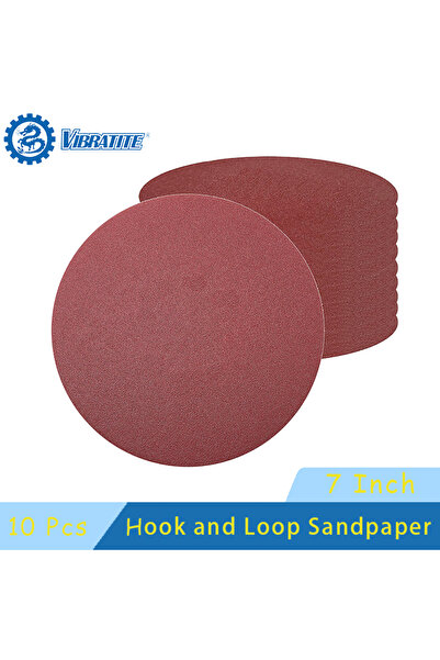 Choice14 10 أقراص صنفرة 80 حبيبة، 7 بوصة (180 مم)، 10 قطع من ورق الصنفرة الجا...