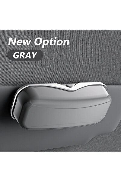 choice2 حافظة نظارات للسيارة رمادية جديدة، مصنوعة من مادة ABS عالية الجودة، ح...