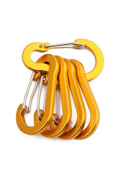 Choice مجموعة من 5 قطع من سلسلة مفاتيح كارابينر مصنوعة من سبائك الألومنيوم، م...