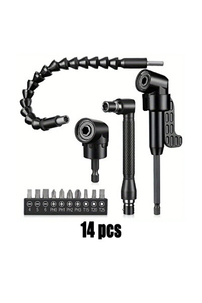 Choice4 14 PCS Flexible Drill Extension Kit Flexible Drill Extender Includes ...