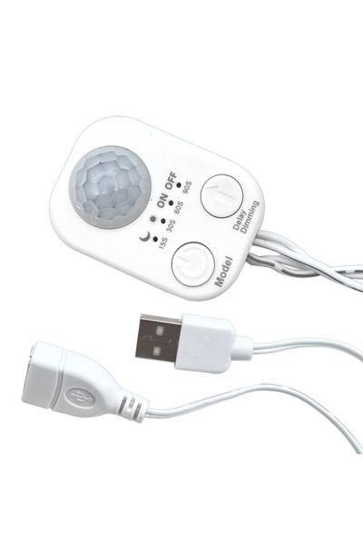 Choice1 2045-USB-W مفتاح استشعار حركة بالأشعة تحت الحمراء يعمل بجهد 5-24 فولت...