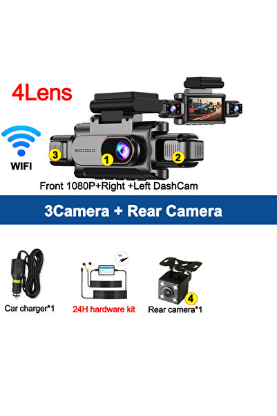 Choice8 كاميرا 64G X236-WIFI-4CAM-24H 360° أوتوماتيكية، مسجل فيديو بدقة 1080P...