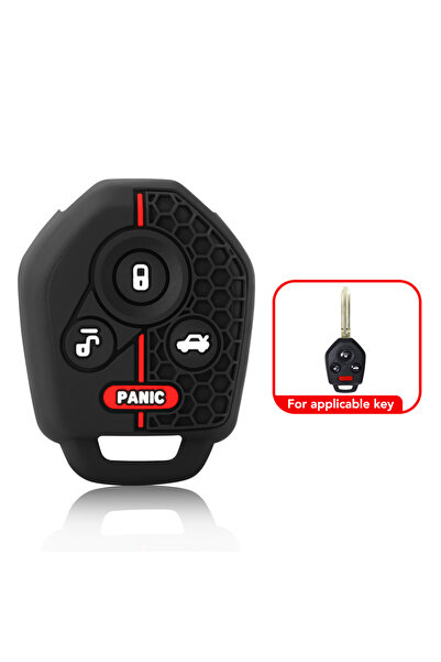 Choice غطاء مفتاح سيارة من السيليكون الأسود بثلاثة أزرار لسيارات سوبارو كروس ...