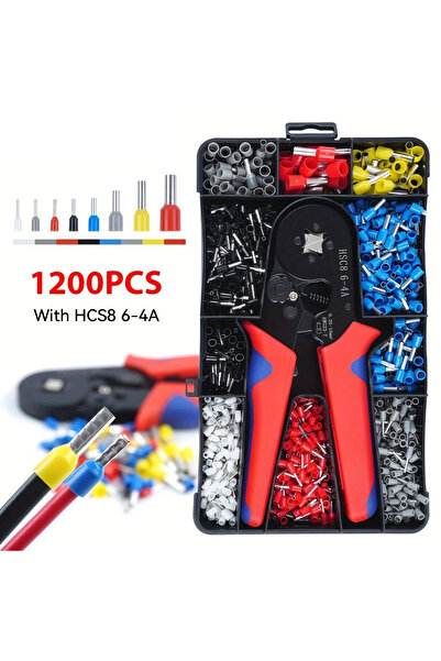 Choice مجموعة أدوات تجعيد حلقات الأسلاك HSC8 6-4A (1200 قطعة) - كماشة تجعيد ح...