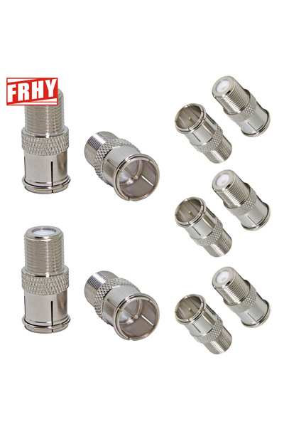 Choice 50-79 قطعة من محولات التوصيل السريع من النوع F ذكر إلى أنثى، 10 قطع من...