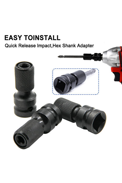 Choice 1/2 square handle air cannon to internal hexagon 1/4 hexagon handle el...