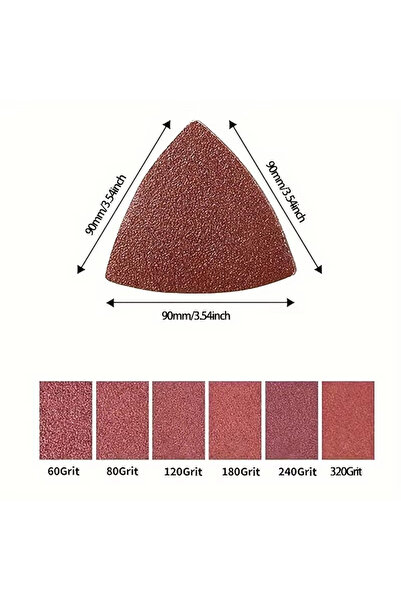 Choice 60Pcs 10/60Pcs triangular sandpaper self-adhesive matte brush surface ...