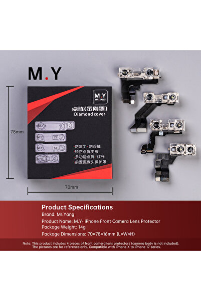 Choice For X-17pm Cover YCS M.Y iPhone Front Camera Lens Protector Dot Matrix...
