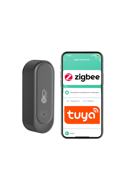 Choice مستشعر Zigbee أسود اللون، مقاوم للماء والغبار بمعيار IP65، لقياس درجة ...