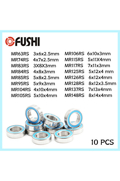 Choice MR126RS (6x12x4 مم) 10 قطع من سلسلة MR، MR63 M74، 3x6x2.5، 4x7x2.5، 4x...