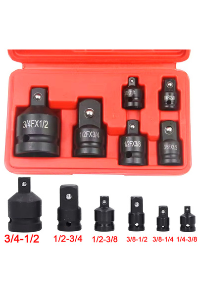 Choice 6PCS impact Socket Adapter and Reducer Set, 1/4", 3/8", 1/2", 3/4" Chr...
