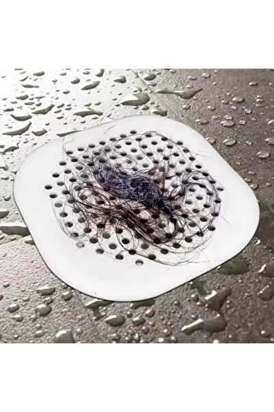 Choice قطعة واحدة بيضاء B2150C غطاء بالوعة الدش، مانع للشعر، سدادة سيليكون مس...