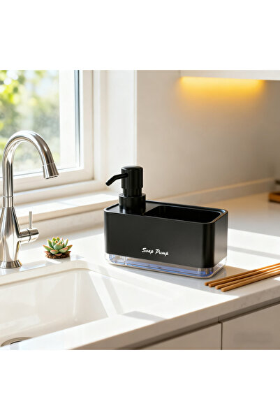 Choice موزع صابون سائل للمطبخ، قطعة واحدة، موزع صابون سائل للمطبخ مع حامل إسف...