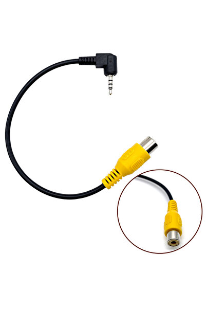 Choice كابل محول RCA إلى 2.5 ملم AV لكاميرا الرؤية الخلفية للسيارة، كابل فيدي...