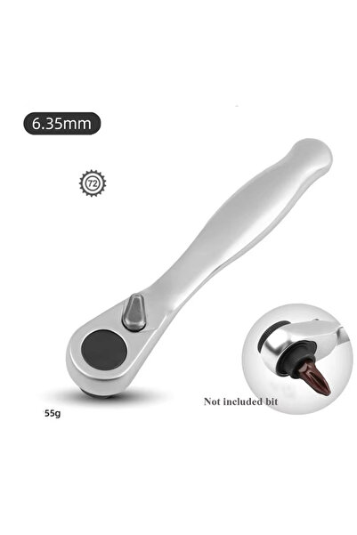 Choice 1pc Mini Ended Ratchet Wrench 1/4" 72 tooth QuickRelease Socket Set He...