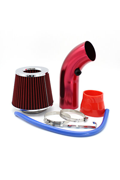 choice2 Red 76mm Car Refitted Winter Mushroom Head Air Filter Intake Pipe Fil...