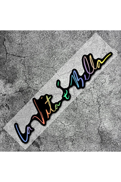 Choice ملصقات دراجة نارية ليزر-لا فيتا بيلا، قطعة واحدة، مقاومة للماء، مقاس 1...