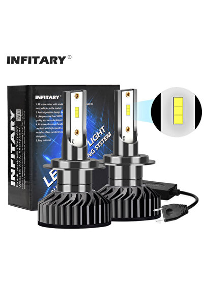 Choice6 H4/9003/HB2 عالي/منخفض 6500 كلفن أبيض Infitary H7 H4 مصباح أمامي LED ...