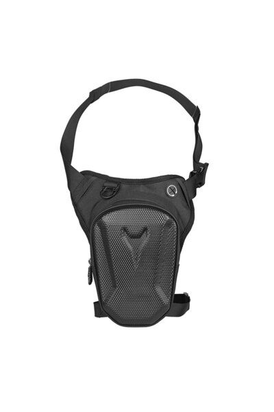 Choice حقيبة ساق سوداء للدراجات النارية، حقيبة جانبية للساق من مادة EVA الصلب...