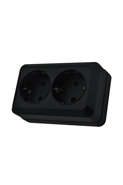 Choice1 EU 2 Socket With Ground Black EU Standard Flame Retardant Paint Plast...