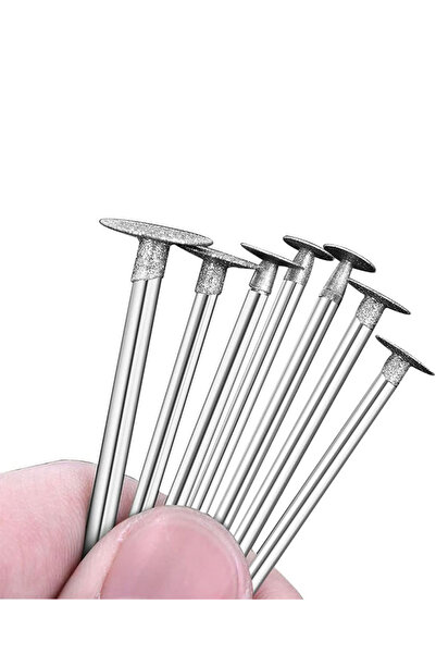 Choice مجموعة من 7 رؤوس قطع ماسية على شكل حرف T، بمقبض 1/8 بوصة، مناسبة لنحت ...