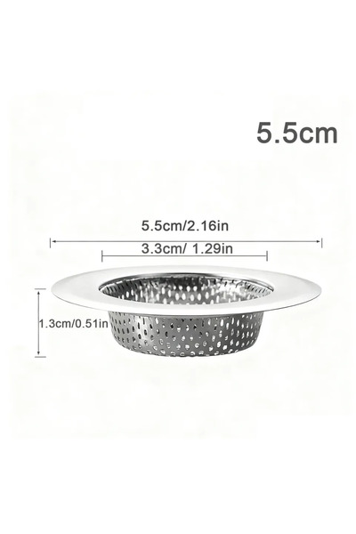 Choice قطعة واحدة من فلتر حوض المطبخ المثقب مقاس 5.5 سم (5.5/7.3/9/11.5 سم) -...
