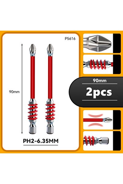 Choice1 رؤوس مفك براغي زنبركية 90 مم، مفك براغي مغناطيسي PH2، مانع للانزلاق، ...