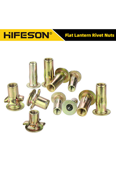 Choice7 صواميل تثبيت حديدية مجلفنة برأس مسطح، 20 قطعة (10/20 قطعة)، صواميل تث...