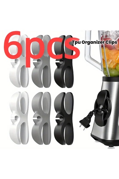 Choice مجموعة من 6 مشابك لتنظيم الكابلات، مناسبة لجميع أجهزة المطبخ لتثبيت ال...