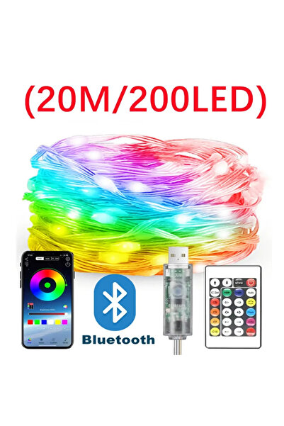 Choice 20M-200LED WS2812B LED Light String Smart Bluetooth Remote Control RGB...