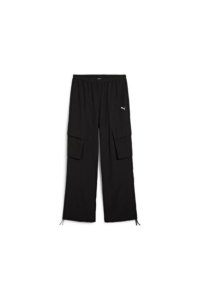 Puma WARDROBE ESSENTIALS Pantaloni cargo țesuți cu croială largă pentru femei