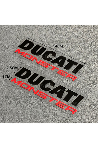 Choice ملصقات شعار دوكاتي للدراجات النارية، لون أسود، زوج واحد