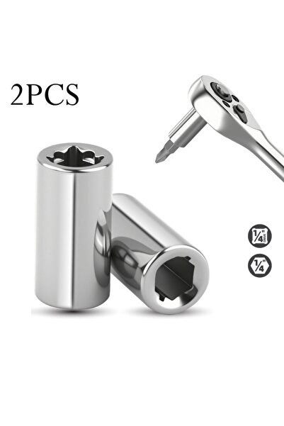 Choice طقم محول رؤوس مفكات براغي من مقاس 1/4 بوصة مربع إلى مقاس 1/4 بوصة سداس...