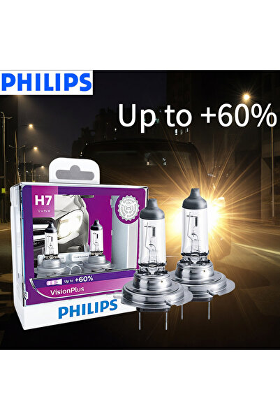 Choice مصباحان من نوع Philips H7 VisionPlus، بقوة 55 واط و12 فولت، طراز PX26d...