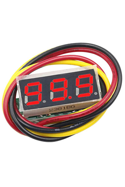 Choice4 جهاز قياس الفولتية الرقمي الصغير ذو الثلاثة أسلاك من ألويت، أحمر اللو...