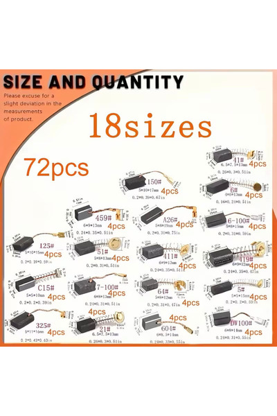 Choice 72 قطعة، 18 نموذجًا، 4 قطع من كل نموذج، مناسبة لأنواع مختلفة من المطار...