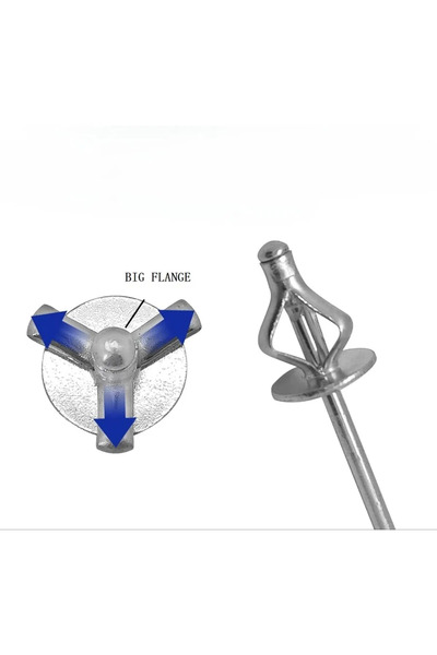 Choice6 4.8X20.5-16mm 50Pcs 50PCS Aluminium Large Flange Trifold Blind Rivets...