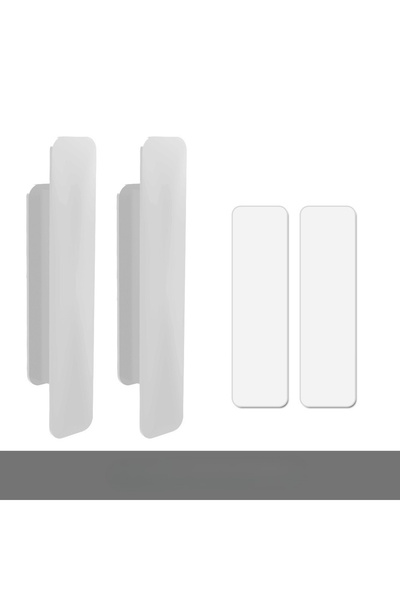 Choice قطعتان - أبيض، مقبضان ذاتيان اللصق بدون ثقب، مناسبان للأدراج والخزائن ...