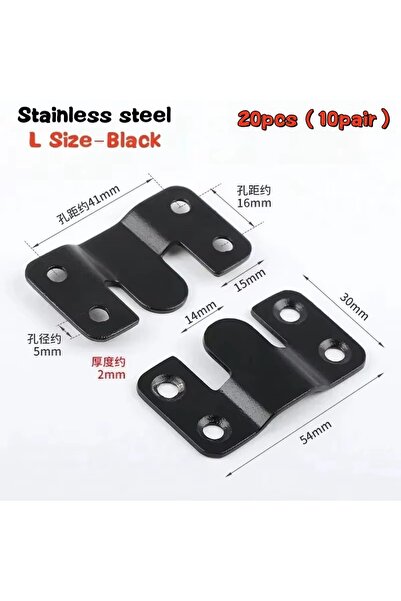 Choice 20pcs-10pair L Stainless steel 20Pcs/10Pairs Interlock Hanging Buckle ...