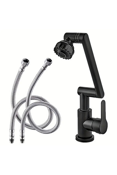 Choice صنبور أسود دوار 1080 درجة، صنبور بذراع روبوتية، صنبور مطبخ بذراع ميكان...