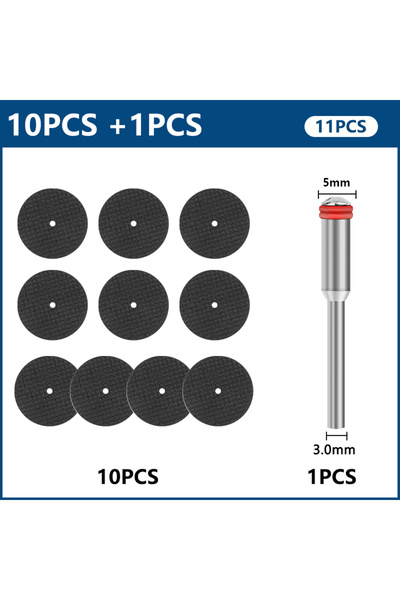Choice4 11 قطعة - 64 قطعة قرص قطع معدني 32 مم مع محاور، عجلات تجليخ، شفرة منش...