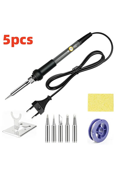 choice2 مجموعة من 5 قطع (1/5/6 قطع) مكواة لحام كهربائية قابلة لتعديل درجة الح...