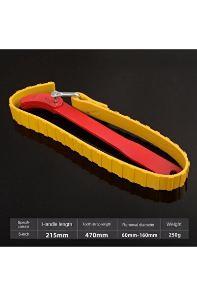 Choice1 مفتاح حزام أحمر مقاس 6 بوصات، مفتاح سحب فلتر الزيت، مفتاح سلسلة، مفتا...