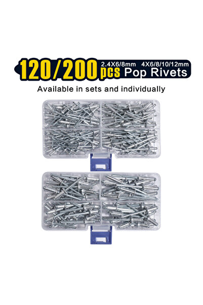 Choice مجموعة متنوعة من مسامير التثبيت (120 قطعة) 120/200 قطعة، 14 مقاسًا من ...