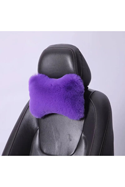 Choice3 وسادة مسند رأس للرقبة للسيارة باللون الأرجواني، وسادة ناعمة لمقعد الس...