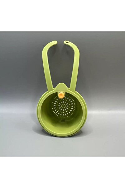 Choice سلة تصريف أخرى خضراء من نوع الضغط: مصفاة طعام ومنظم حوض، متعددة الوظائ...