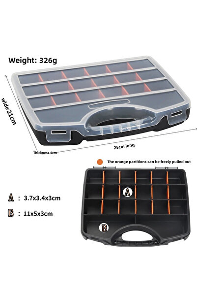 Choice صندوق أدوات بلاستيكي واحد لتخزين قطع الغيار، صندوق براغي، تصنيف الأدوا...