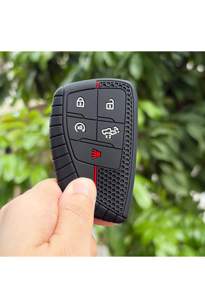 choice2 5BT redline 1PC Key Fob Cover For Chevy Silverado 1500 Suburban Tahoe...